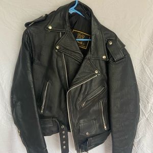 Vintage Real Genuine Leather Motorcycle Jacket